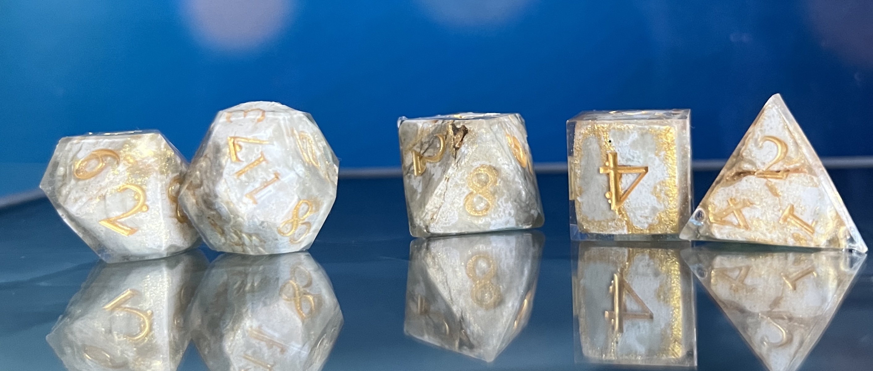 Air dry clay dice set